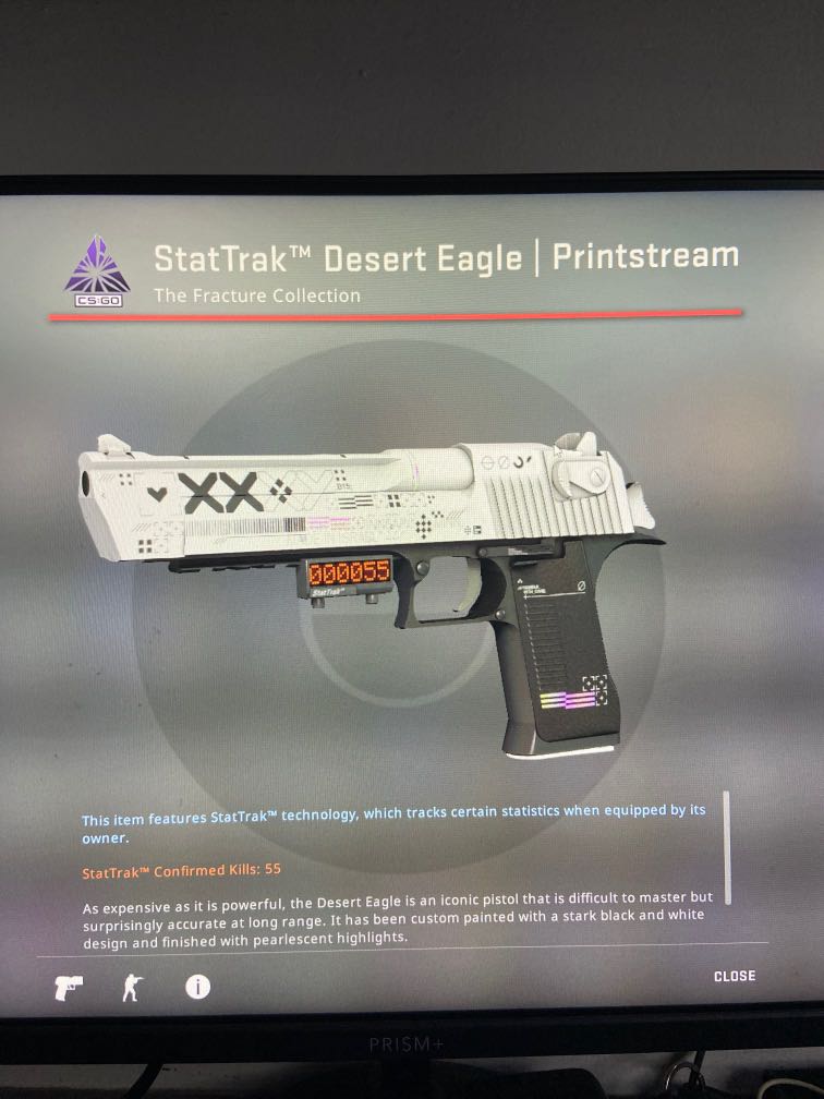 CSGO StatTrack Desert Eagle Printstream (MW), Video Gaming, Gaming