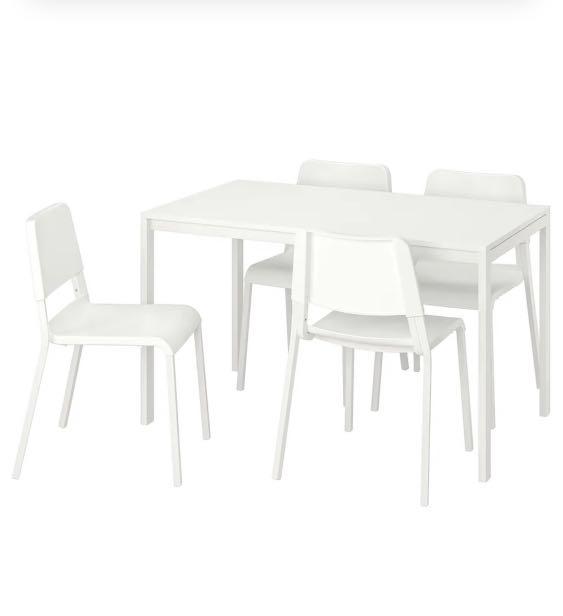 Dining Table With 4 Chairs Ikea Furniture Home Living Tables Sets On Carou Dining Table With 4 Chairs Ikea, White Kitchen Table And Chairs Ikea