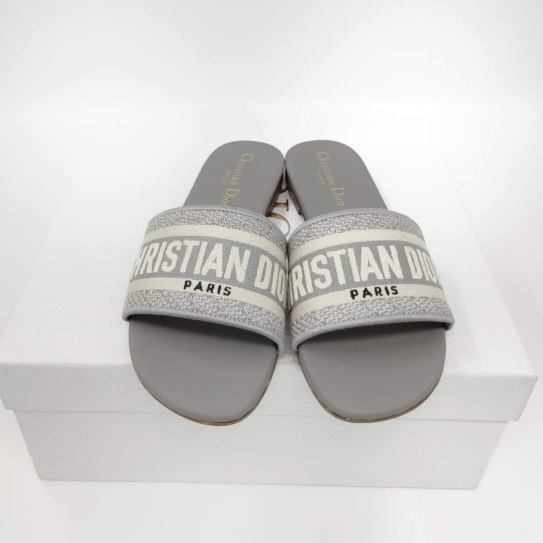 Grey 2025 dior slides