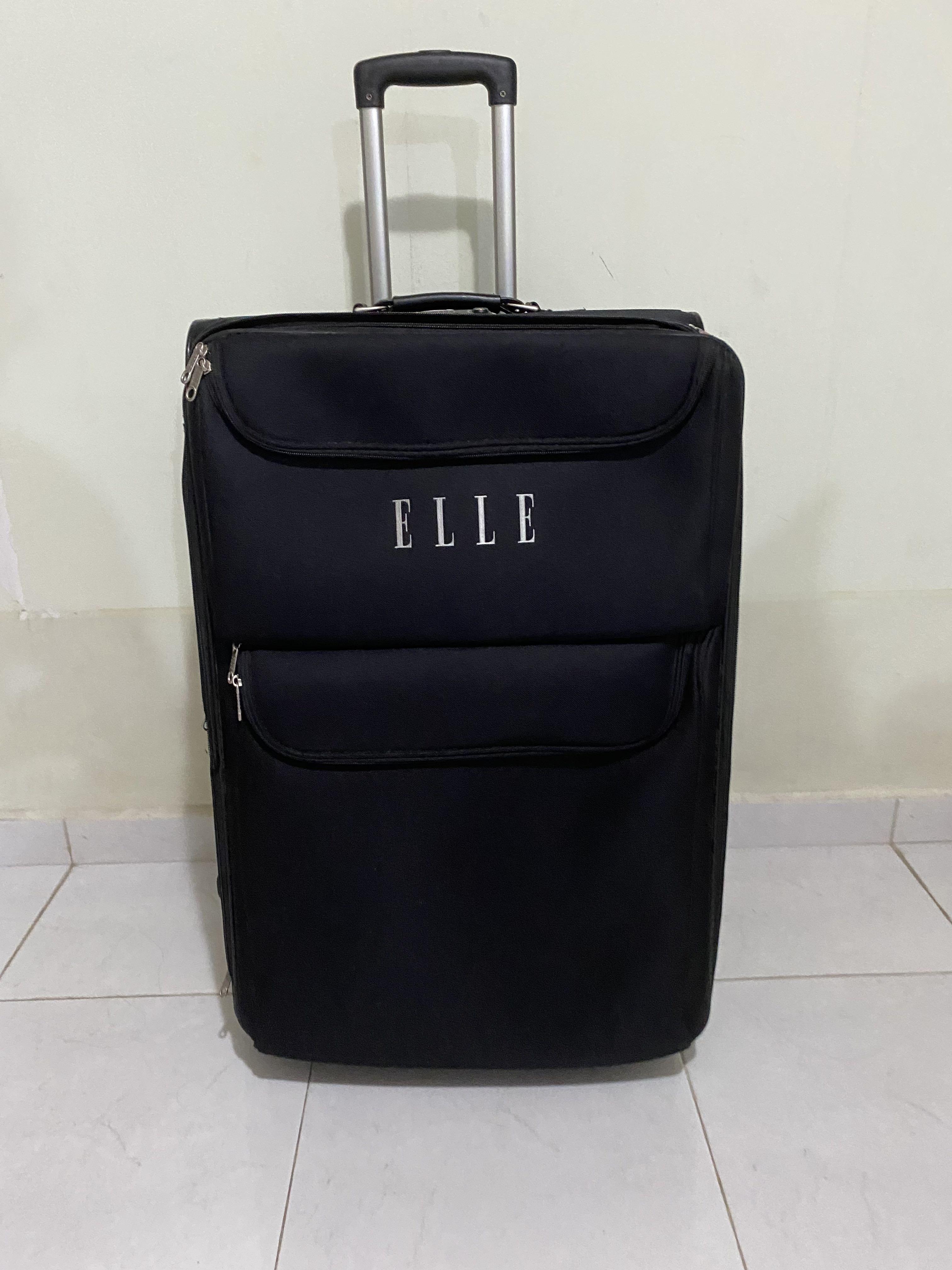 ELLE Black Luggage Bag, Hobbies & Toys, Travel, Luggage on Carousell