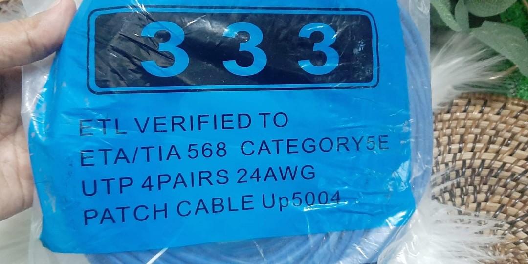 ETL VERIFIED TO ETA/TIA 568 CATEGORYSE UTP 4PAIRS 24AWG PATCH CABLE