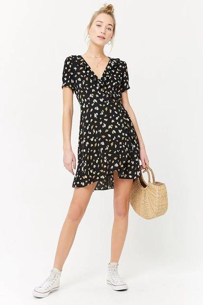 F21 floral wrap dress (Category: Dresses) located in Naga. Submitted by empr_ (Listing ID 1164743243, Image 2). Description: Used once.