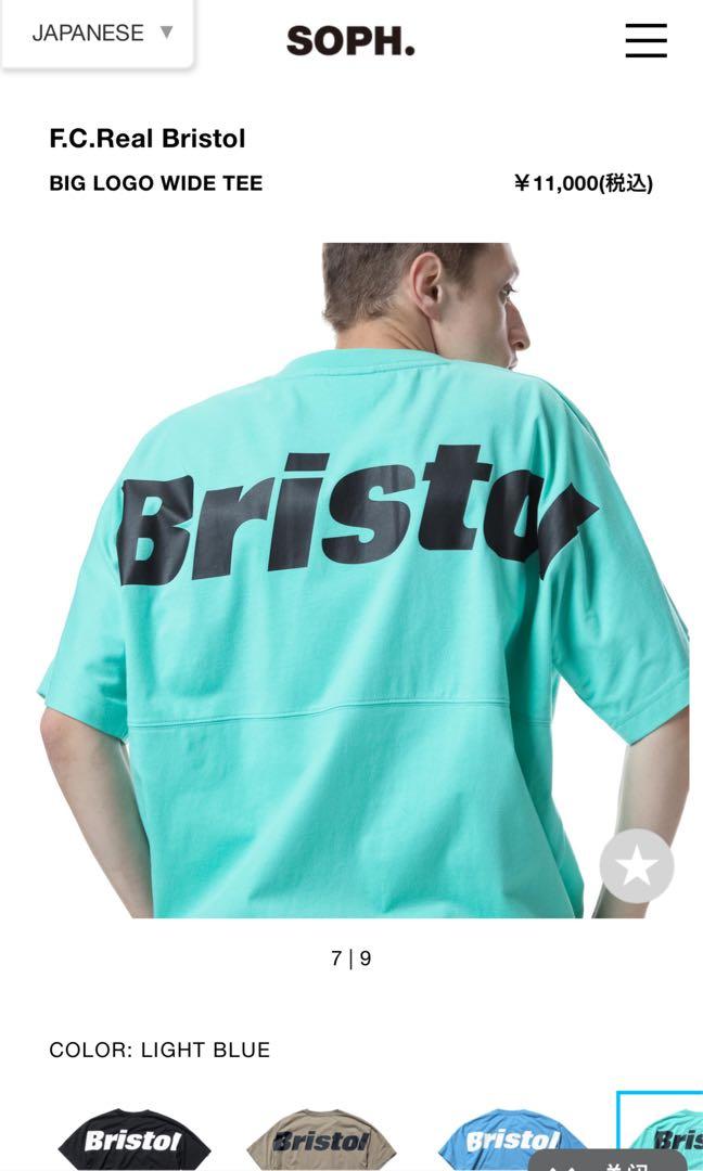 F.C.Real Bristol BIG LOGO WIDE TEE, 男裝, 上身及套裝, T-shirt