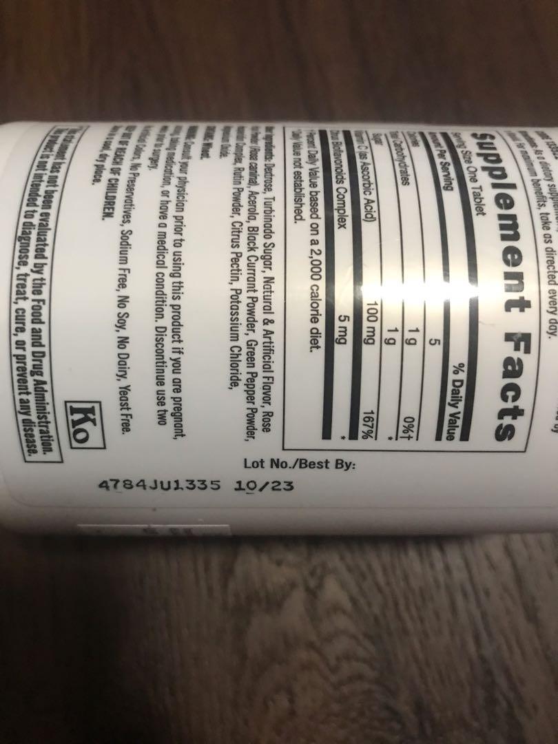 GNC Chewable Vitamin C Mixed Fruit 180 Vegetarian Tablets, Health