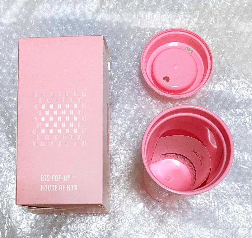 [NEW] BTS Pop-Up House of BTS Reusable pink tumbler