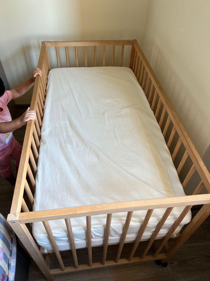 IKEA baby cot with Mattress, Babies & Kids, Baby Nursery & Kids