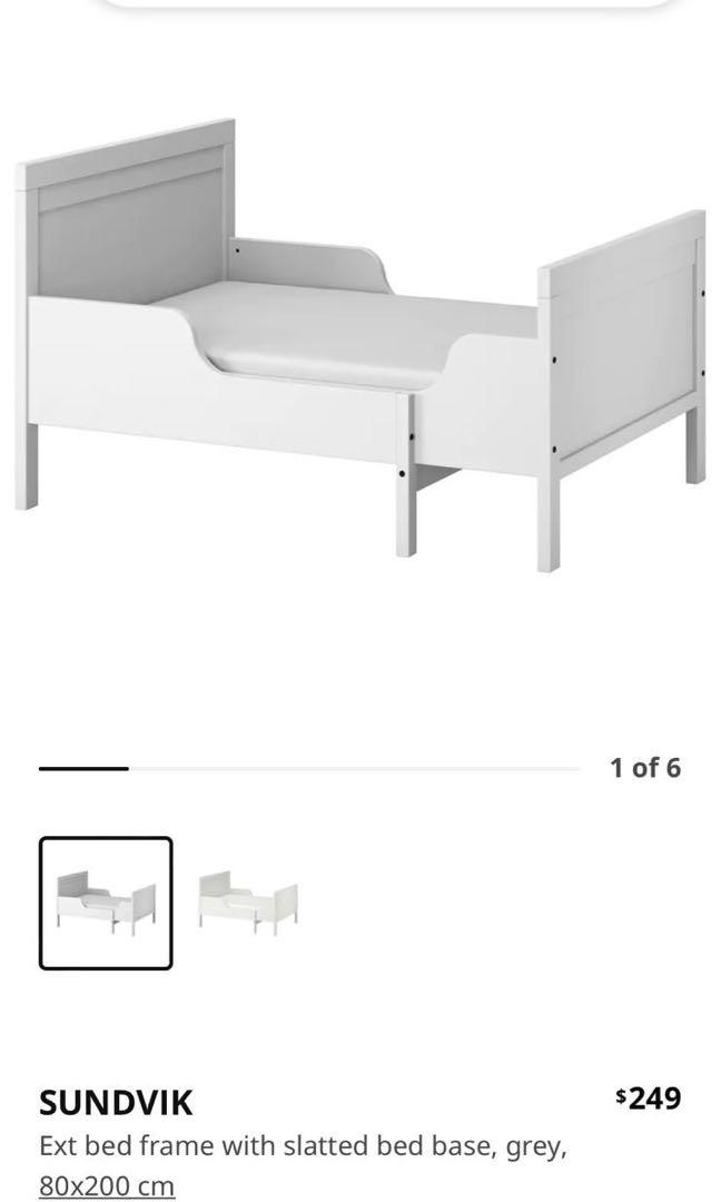 IKEA toddler extendable bed frame, Babies & Kids, Baby Nursery & Kids
