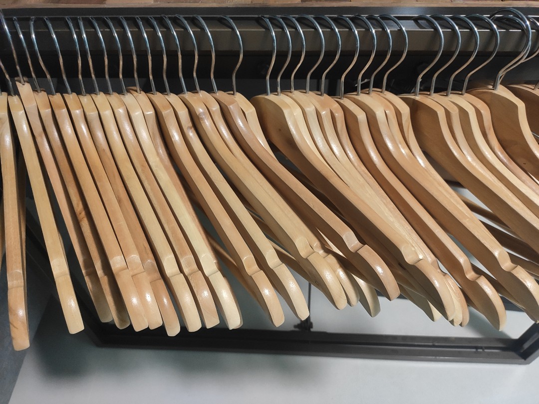 Ikea wooden hangers (Ikea Bumerang cloths hanger in color natural