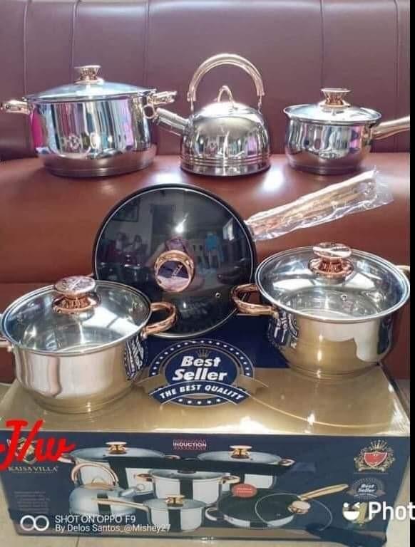 KAISAVILLA KITCHENWARE SET (Category: Cookware & Accessories) located in Manila. Submitted by imeldacsantiago (Listing ID 1164643151, Image 1). Description: KAISAVILLA KITCHENWARE SET CODE JETICR06042022 PRICE 1950 CUT OFF OF ORDERS 11AM (SAME DAY DELIVERY WITHIN MANILA AREA) VIA GRAB, MR SPEEDY, LALAMOVE NEXT DAY SHIPPING (1-3 DAYS) LUZON, VISAYAS, MINDANAO (LBC, J&T, JRS) MOP: COD (MANILA AREA) GCASH BDO REMITTANCE CENTERS PLS PM US FOR ORDERS 
