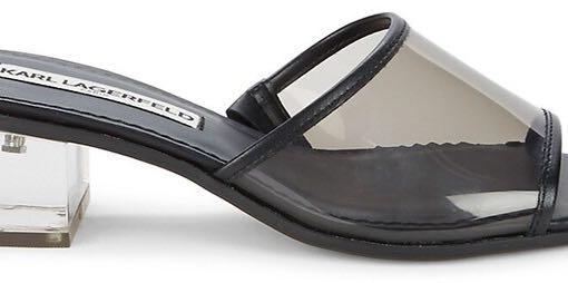 Karl lagerfeld paris sophia leather block heel booties store
