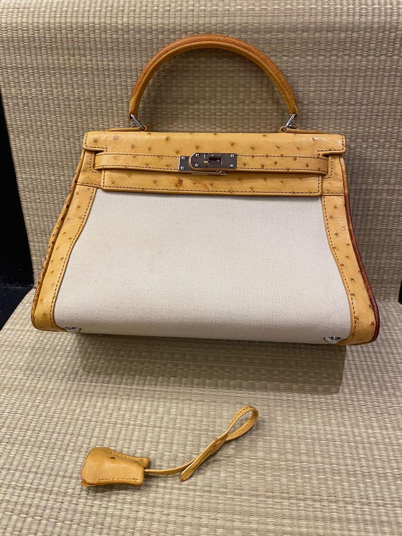 Kwanpen (KP NY inc) Ostrich Canvas Handbag, Luxury, Bags & Wallets on  Carousell