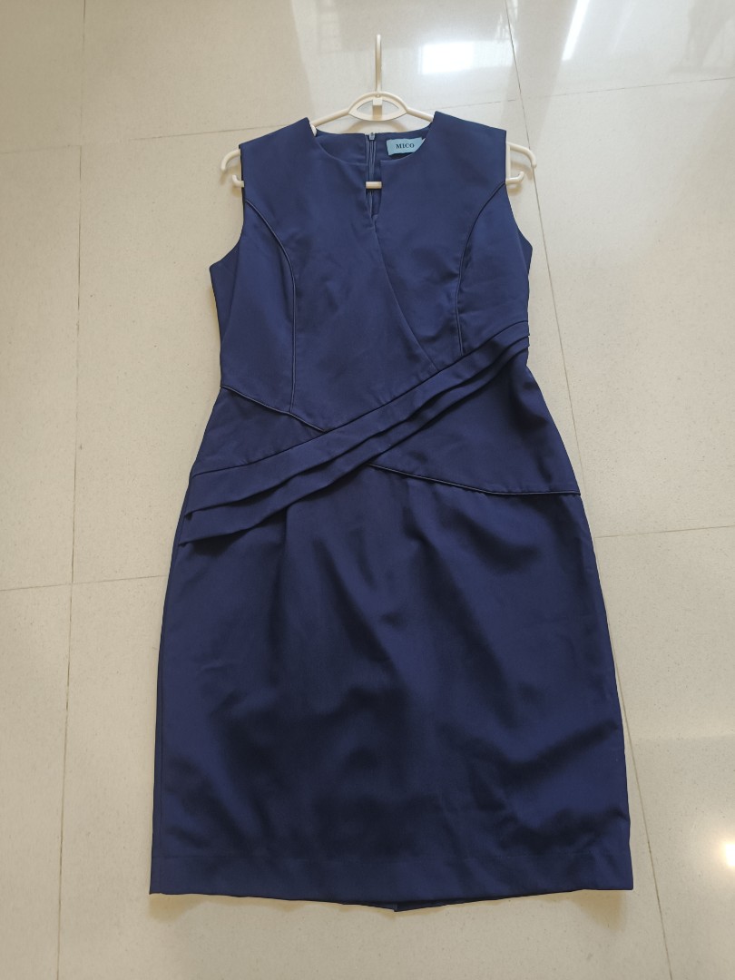 Kyra boutique blue office dress, Women's Fashion, Dresses & Sets ...