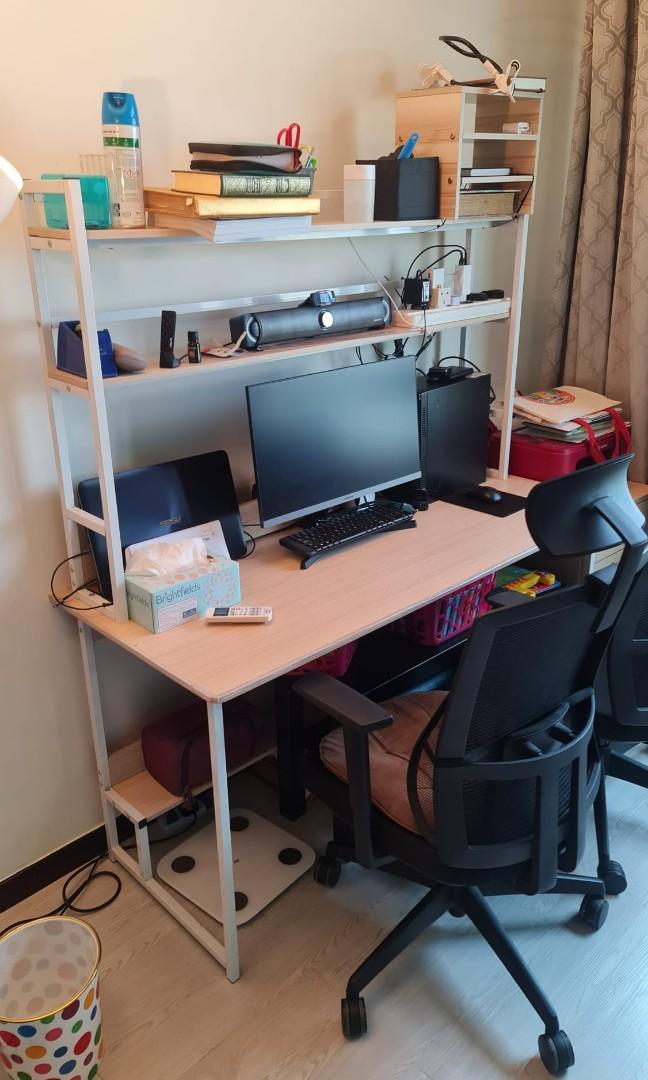 Large Study table - 1.4m, Furniture & Home Living, Furniture, Tables ...