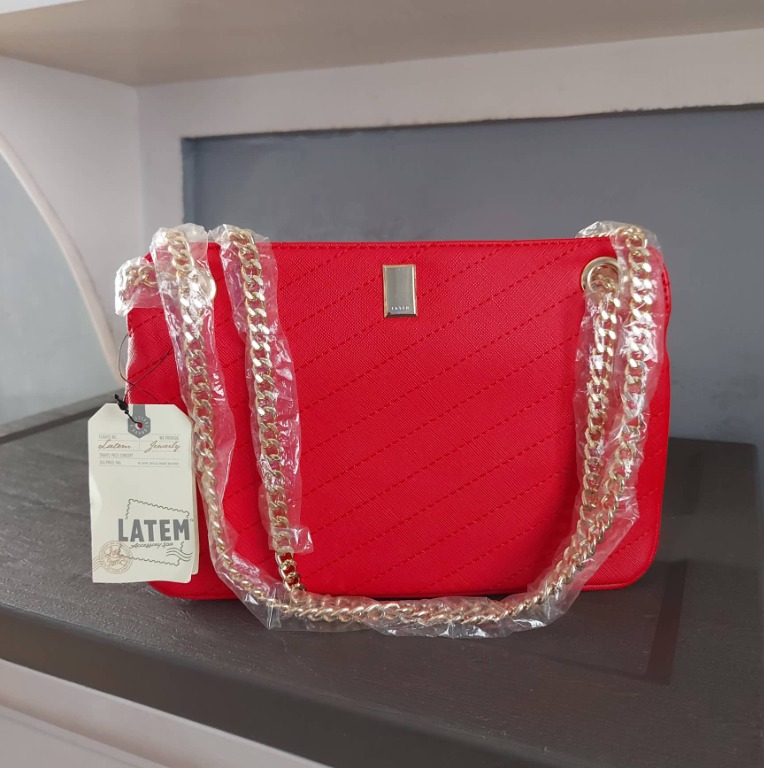 ON SALE!!! Latem Gold Chain Sling Bag, Women's Fashion, Bags & Wallets