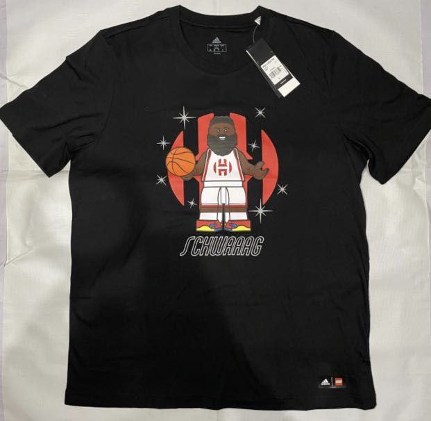 LEGO X ADIDAS HARDEN TEE BLACK, Fesyen 