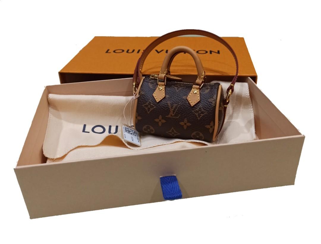 Louis Vuitton Micro Vanity Bag Charm Gold Coated Canvas