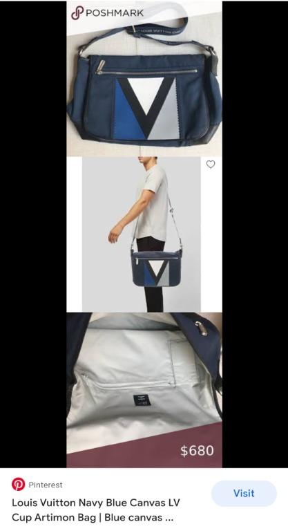Blue Louis Vuitton LV Cup Artimon Messenger Bag