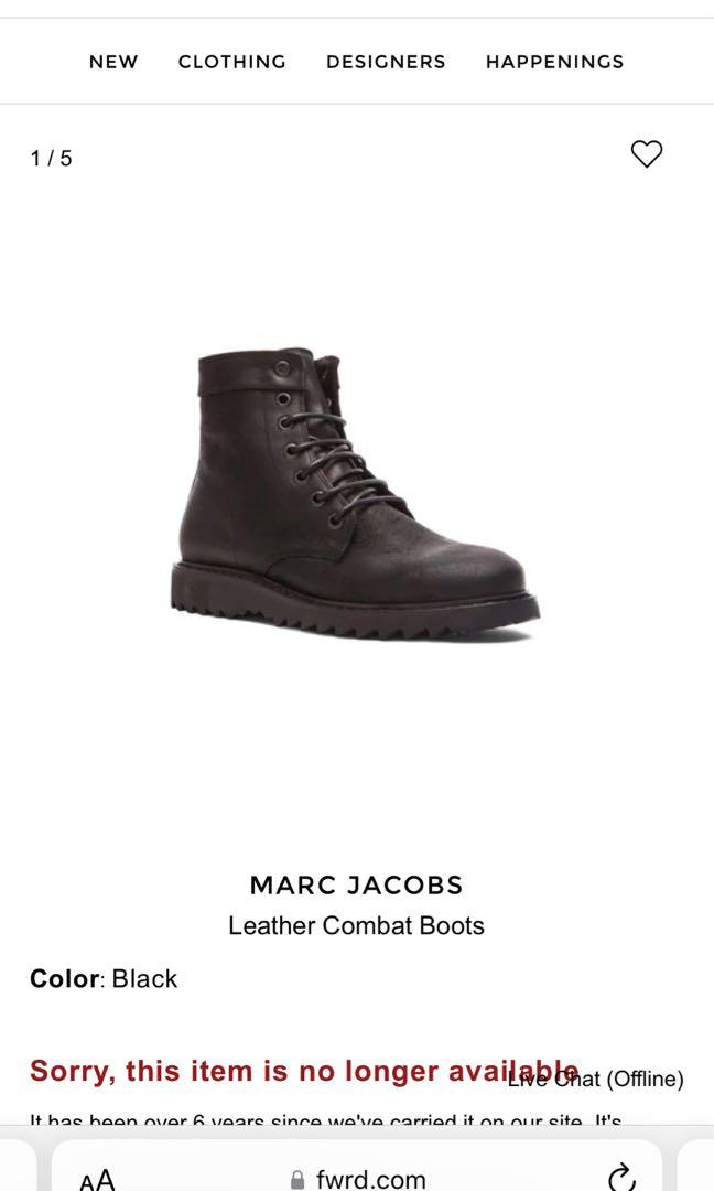Marc jacobs combat boots clearance
