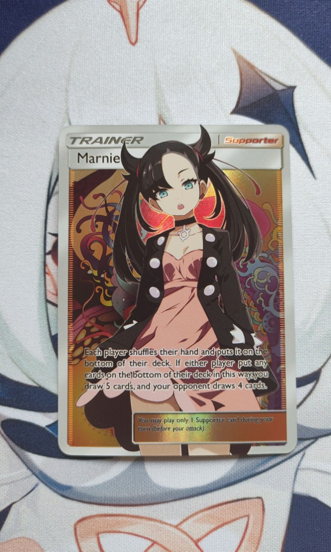 Marnie Pokemon TCG Trading Card Game Custom Trainer Card, Hobbies