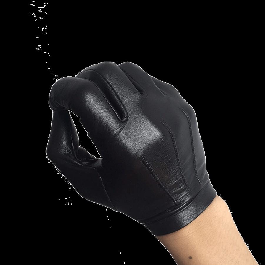 Men Police Driving Tight Leather Gloves