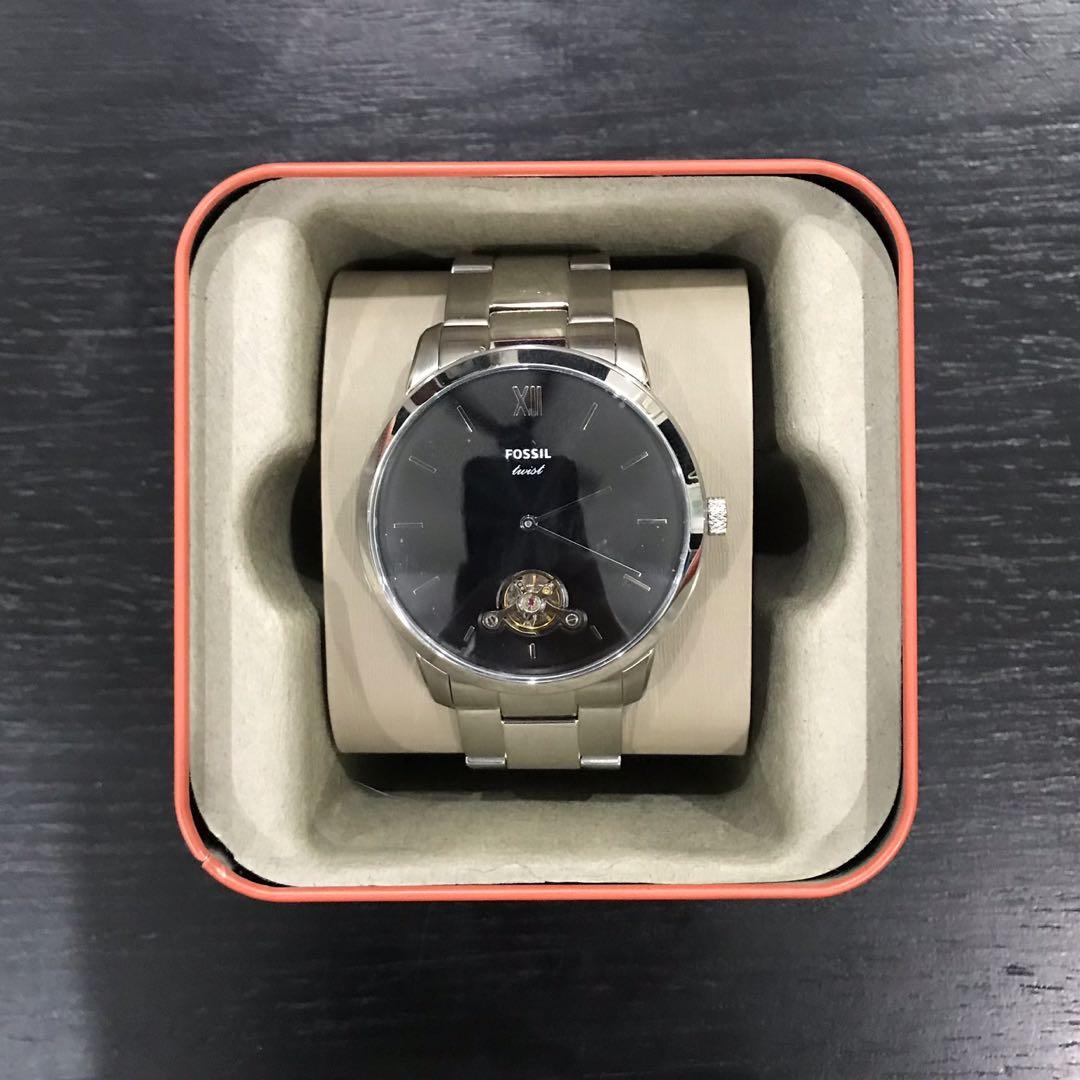 Men's Fossil Watch (MD RD SLV BLK BRC 