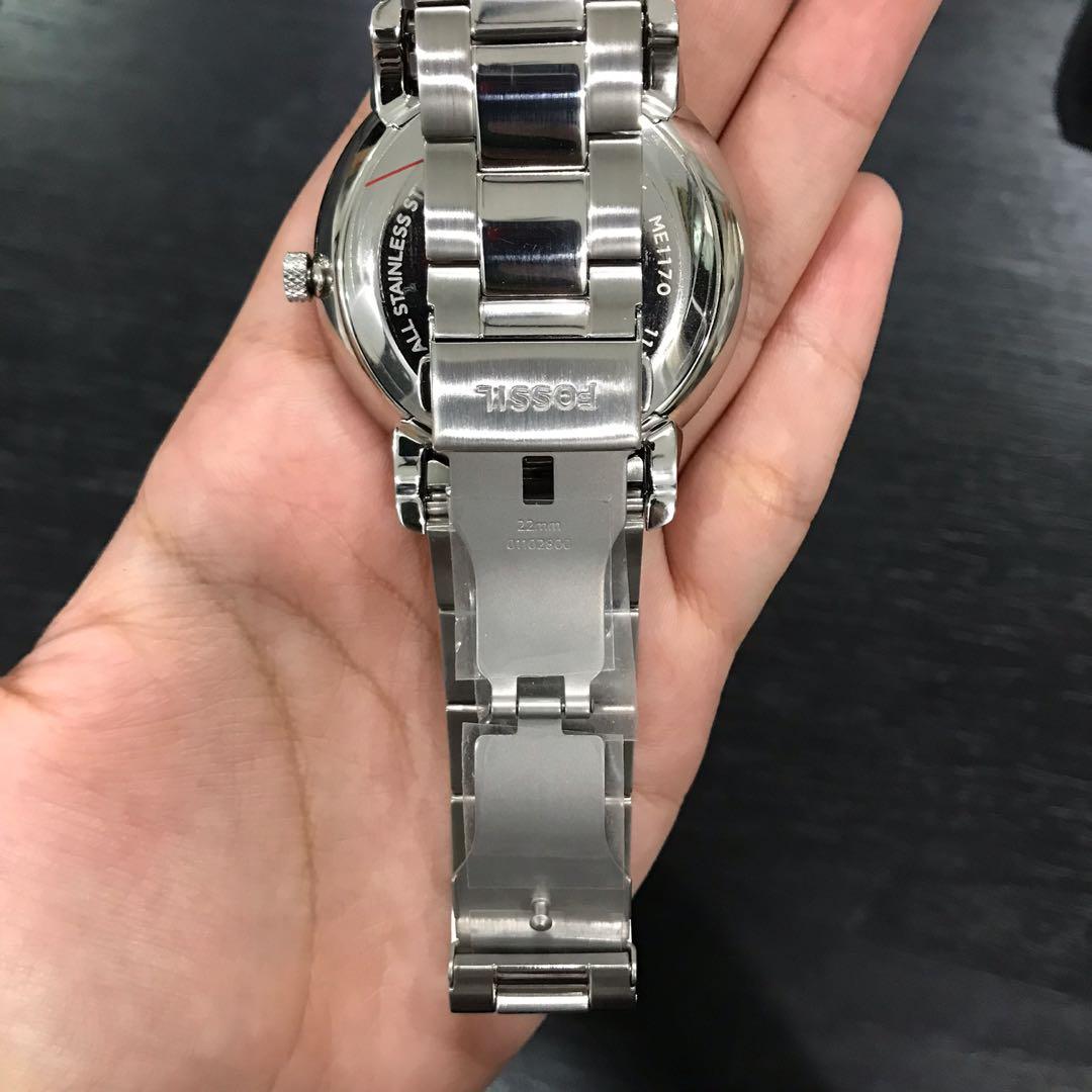 Men's Fossil Watch (MD RD SLV BLK BRC 