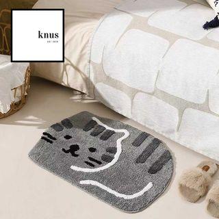 Microfiber rug non-slip tufted super soft absorbent bathroom rug animal CAT floor mat
