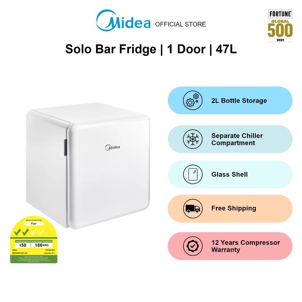 Midea mini fridge, TV & Home Appliances, Kitchen Appliances