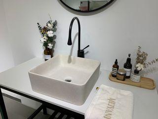 Minimalist Concrete Terrazzo Bathroom Sink