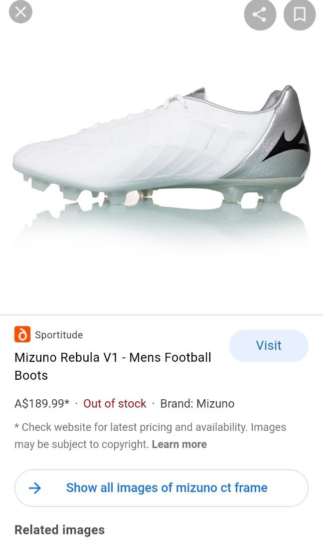 Mizuno football hot sale boots size chart