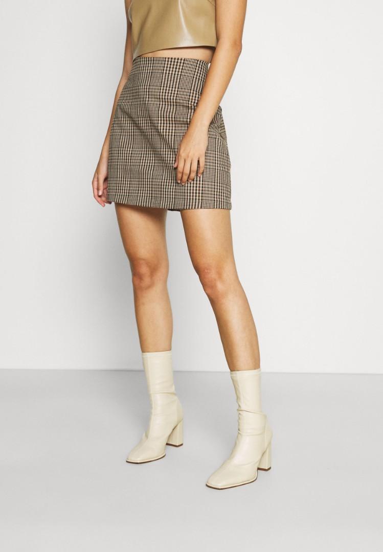 Monki plaid midi skirt online