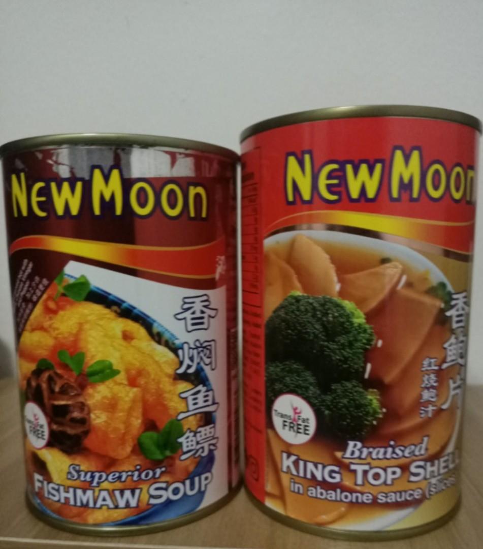 New Moon Braised King Top Shell In Abalone Sauce And Superior Fishmaw Soup Food Drinks Packaged Instant Food On Carousell