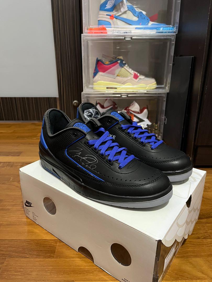 Nike Jordan Retro Low SP off white black blue, Men's Fashion