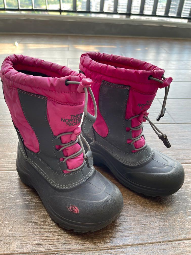 North face Hot Pink boots for girls