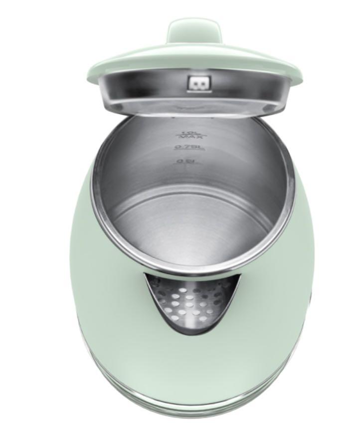 Odette Electric Kettle (Mint Green) 1.0L insulated double wall, TV