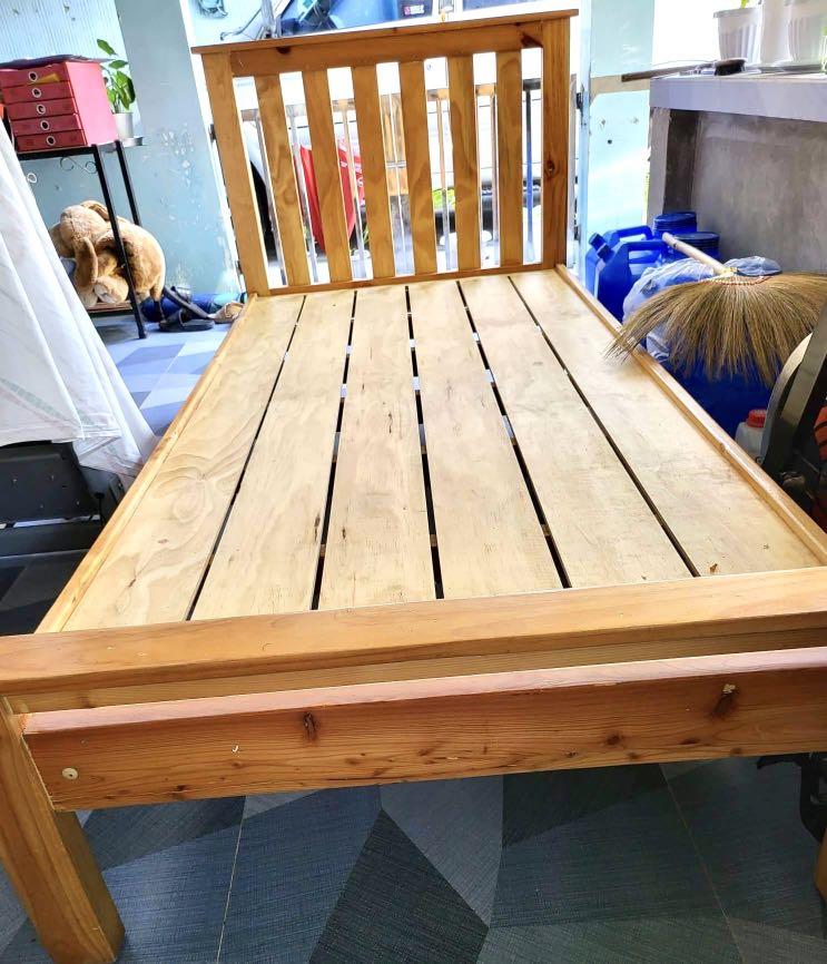 Palochina / Palotsina Wood Single Bed Frame, Furniture & Home Living