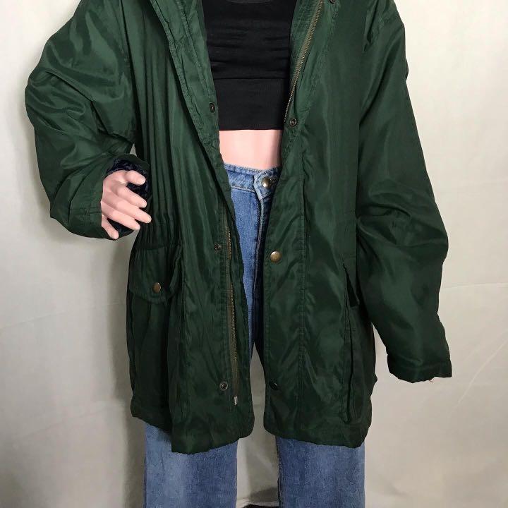 green parka coat