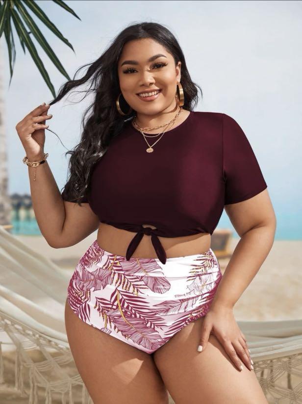 Cheap plus size outlet high waisted swimsuits