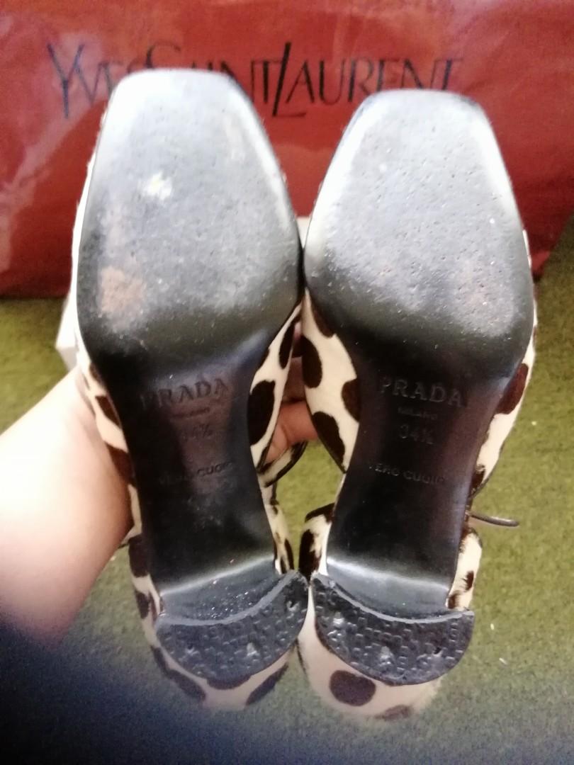 Prada Animal Print Shoes sz 5, Women's Fashion, Footwear, Heels on