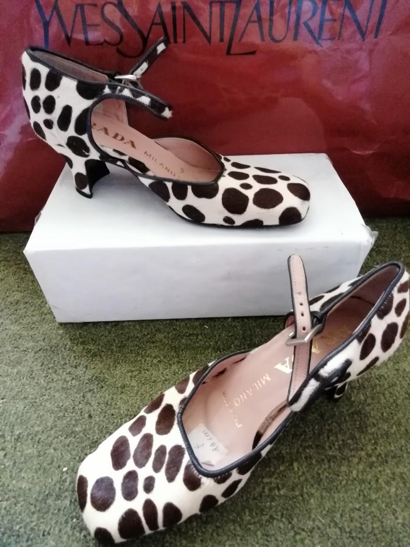 Prada Animal Print Shoes sz 5, Women's Fashion, Footwear, Heels on