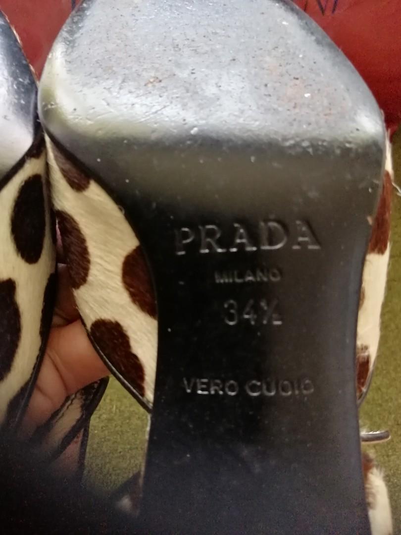 Prada Animal Print Shoes sz 5, Women's Fashion, Footwear, Heels on