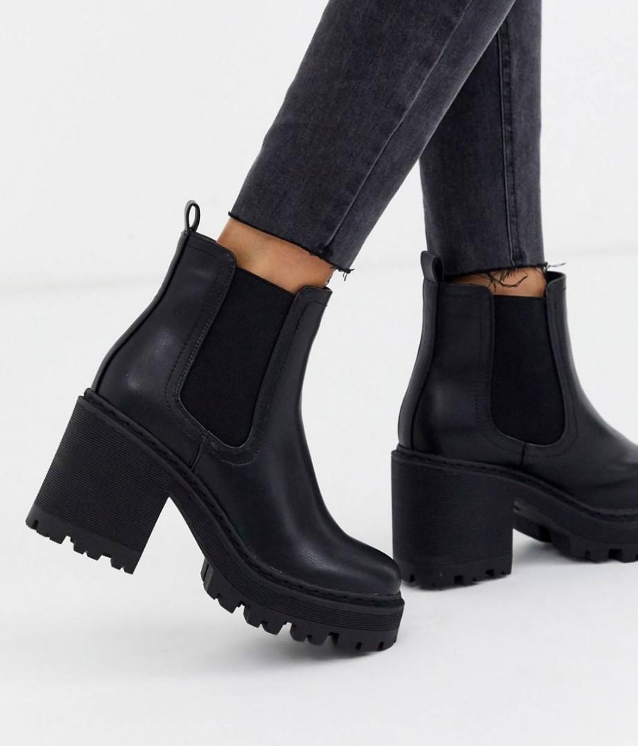 Chunky heeled chelsea deals boots