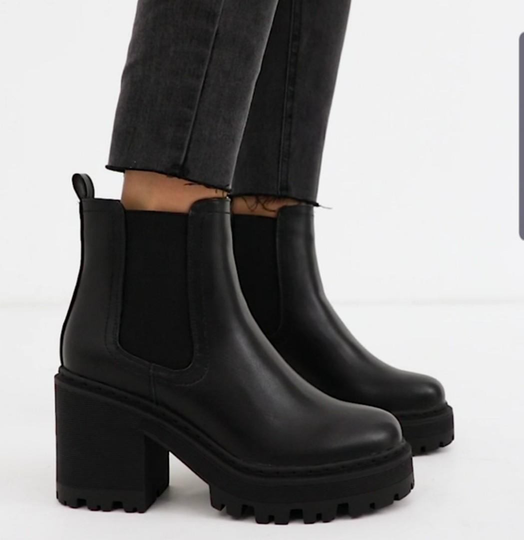 Chunky high heel chelsea on sale boots