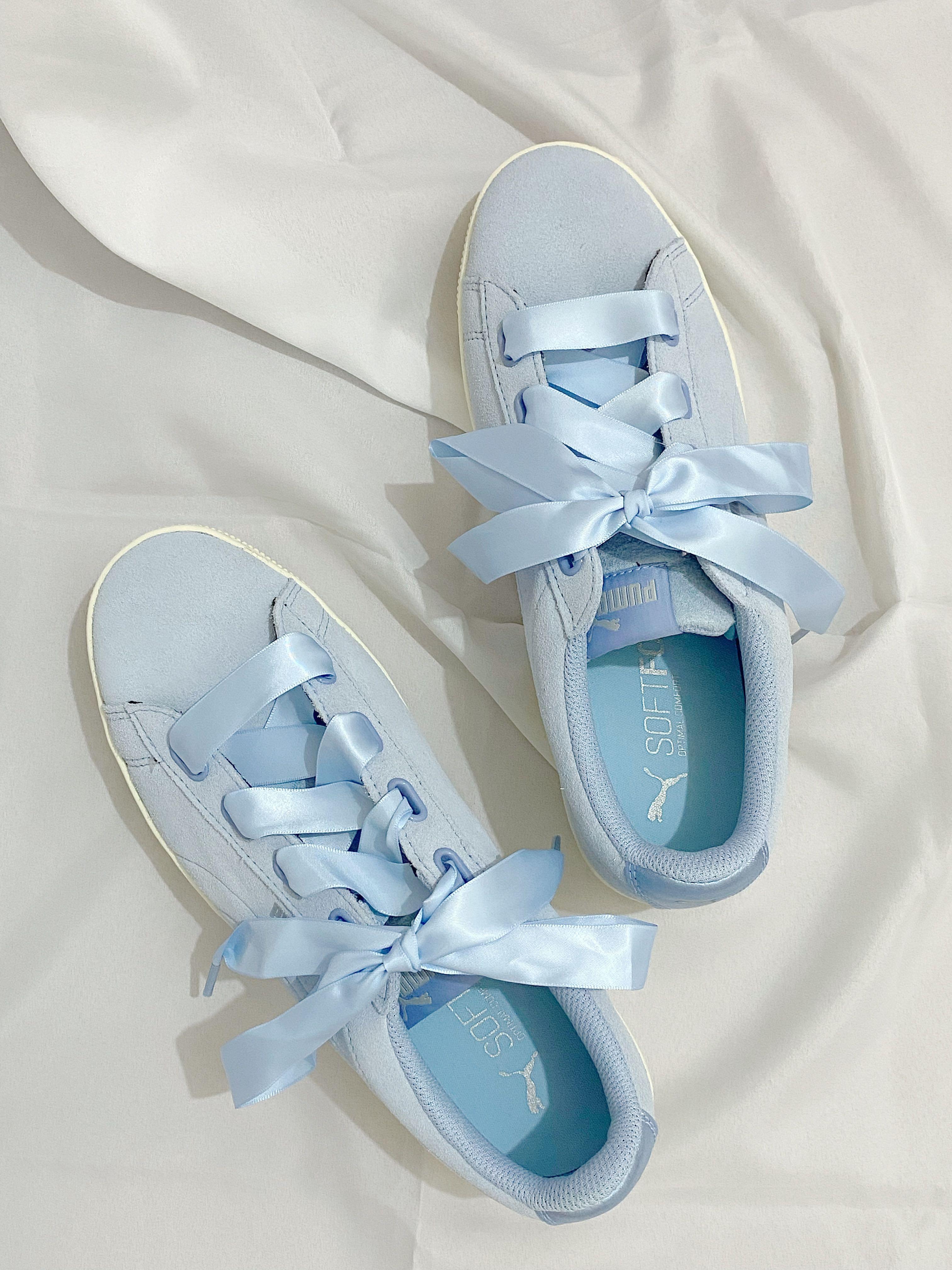Puma Sneakers Vikky Platform Ribbon S in Cerulean Blue newyou Women s Fashion Footwear Sneakers on Carousell