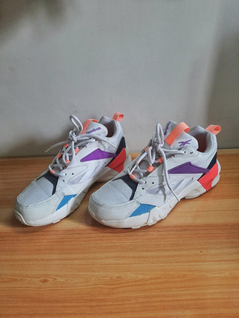 Size38 REEBOK AZTREK CLASSIC DOUBLE POPS WHITE GRAPE Women s