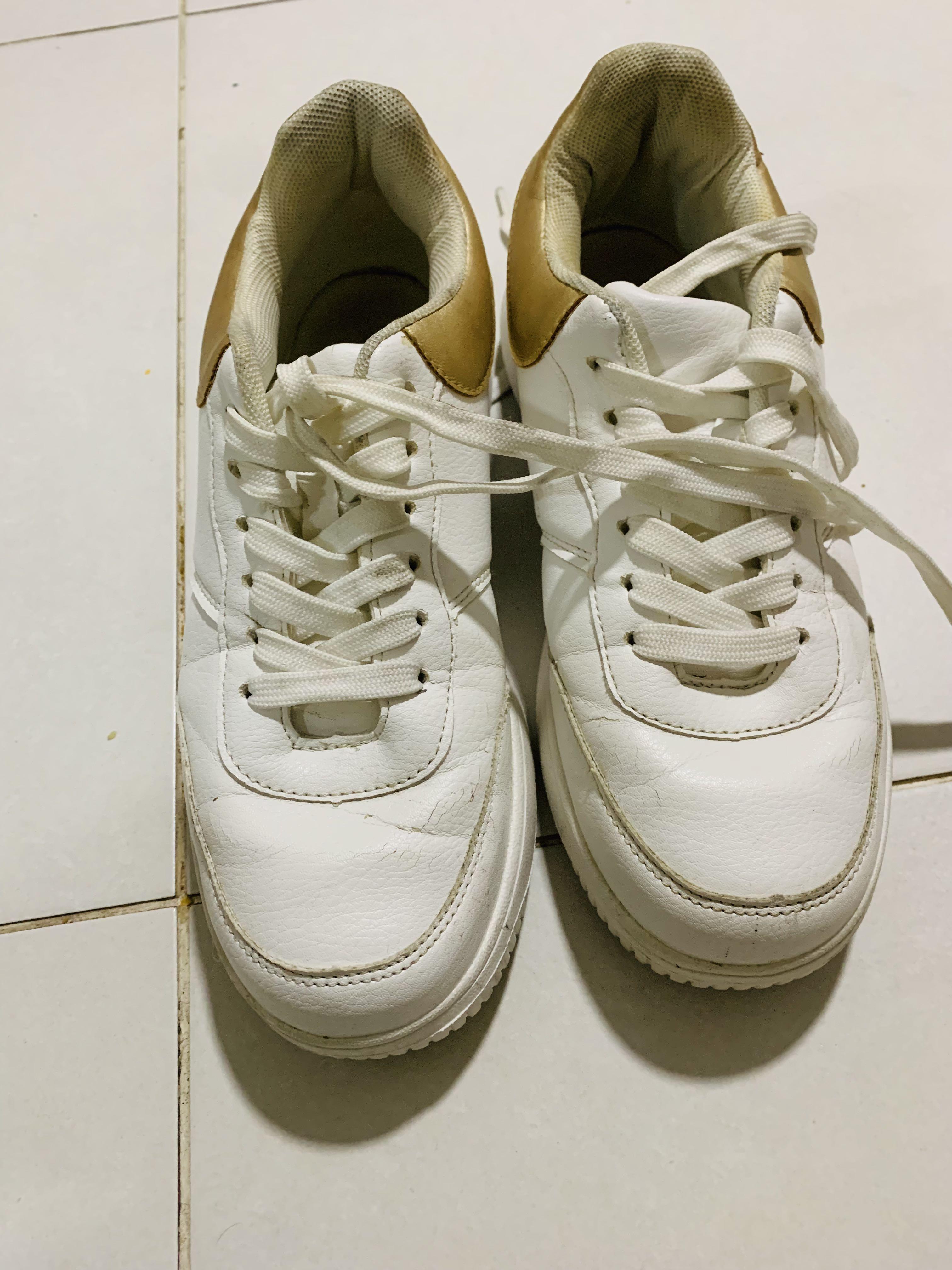 Rubi sneakers white n gold Men s Fashion Footwear Sneakers on