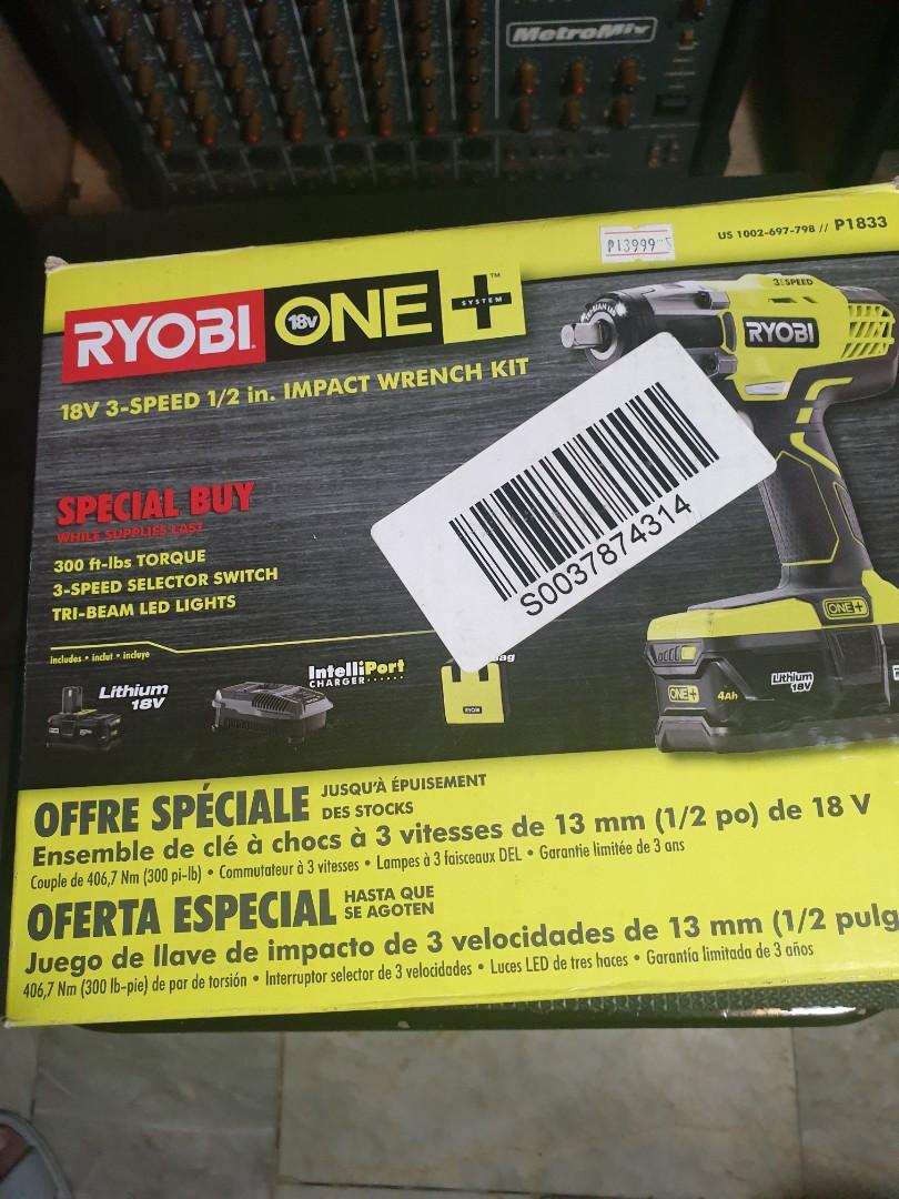 Ryobi One 18V Impact Wrench 1 2 Drive Commercial Industrial