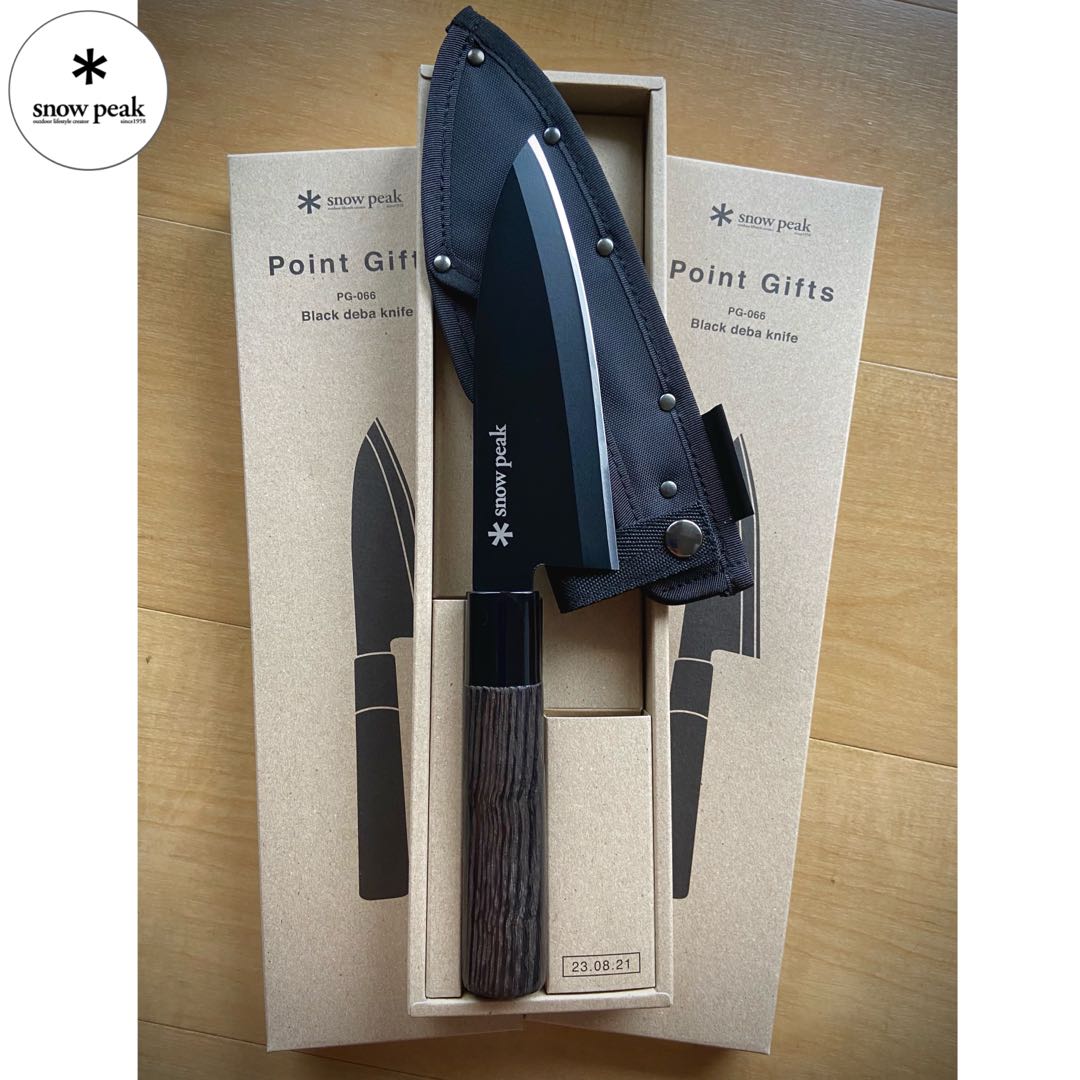 Snow Peak 日本製Black Deba Knife 黑色刀PG-066, 運動產品, 行山及 