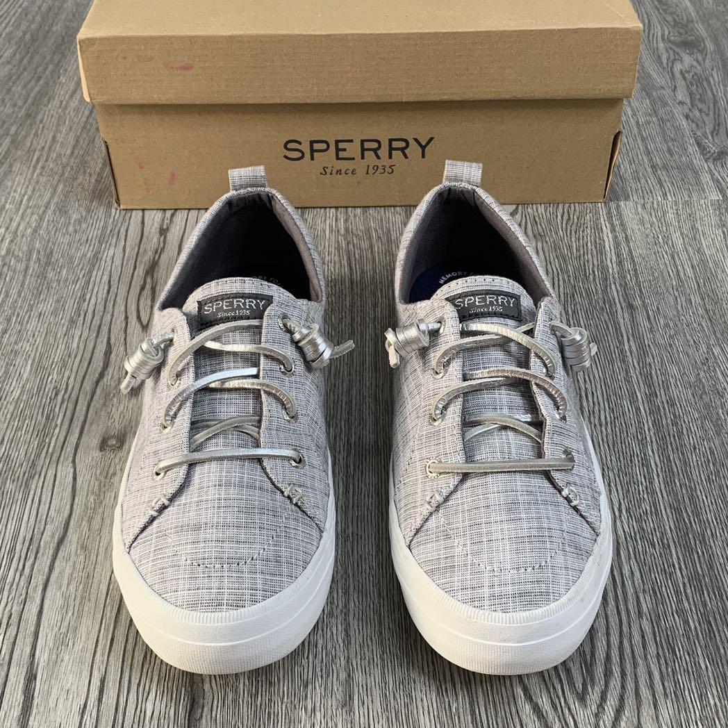 Sperry crest vibe metallic silver discount