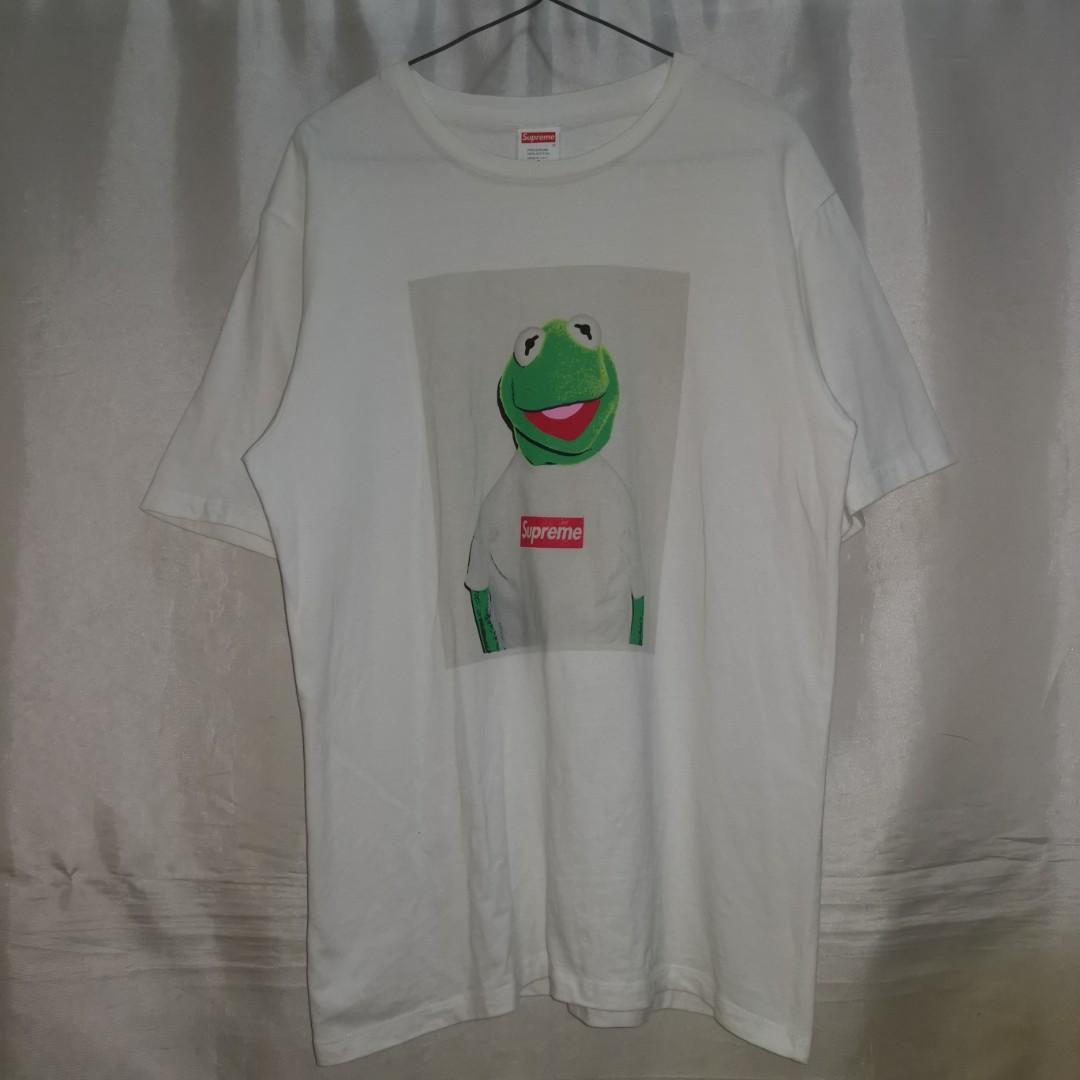 Supreme Kermit T-shirt (White) x Men's Fashion, Tops & Sets, Tshirts & Shirts on Carousell